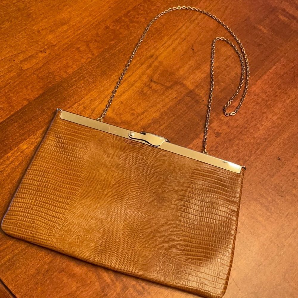 Vintage Etra Reptile Leather Clutch